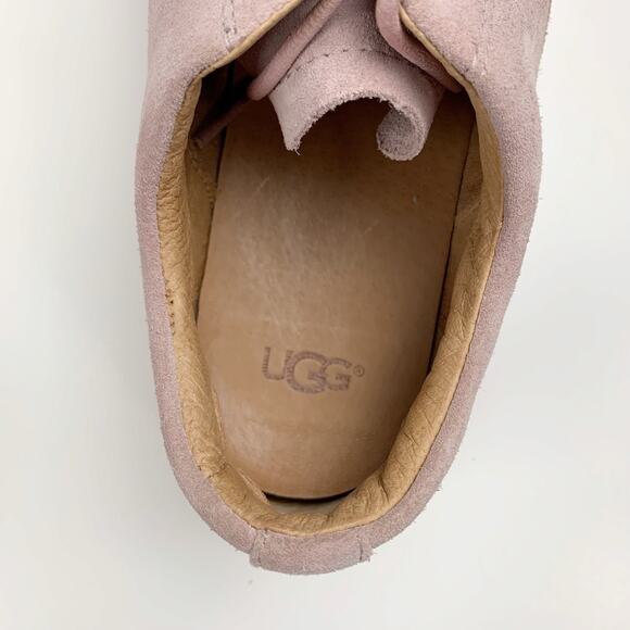 Ugg Blake Sneakers Pink Suede Lace Up Casual Women's 9.5 - Picture 6 of 13